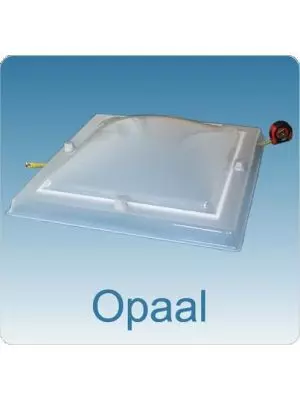 Lichtkoepel enkelwandig acrylaat (PMMA) 250X250 bolvormig opaal,maatvoering lichtkoepel rechtkoefig en vierkant